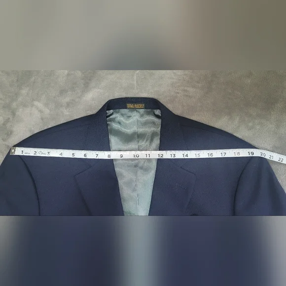 Stafford Mens Navy Blue Jacket Sport Blazer 2 Button Suit Jacket 42S - Picture 8 of 10